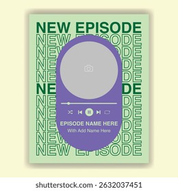 Template Aesthetic Feed Simple Modern Podcast