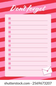 Template for agenda, schedule, planners, checklists, notebooks, cards and other stationery.