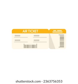 Template airline ticket icon flat vector. Fly trip. Airport travel isolated