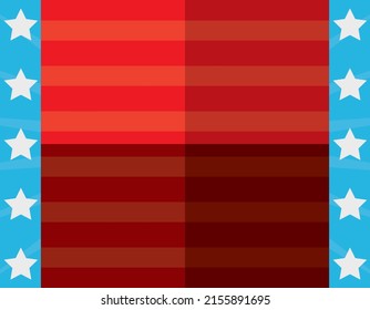 Vorlage mit amerikanischem Design: blaue Etiketten mit Sternen, auch rotes Zentrum mit dunklen Streifen.