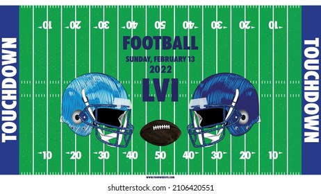 Template for american football event. American football field. Football vector. soccer football field.	