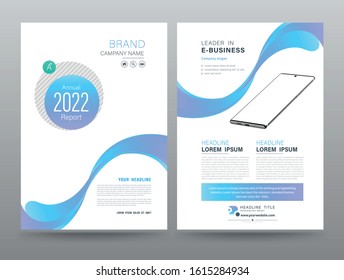 Template annual report brochure flyer design modern style. 