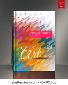 The template of annual report. Colored texture with effect of a brush