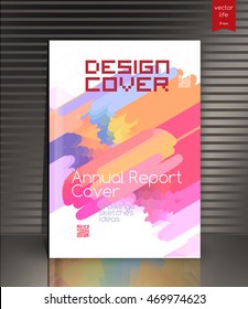 The template of annual report. Colored texture with effect of a brush