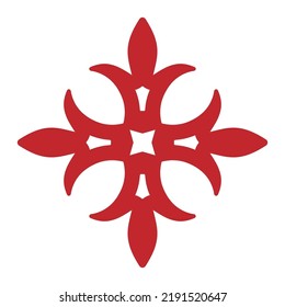 Plantilla de un adorno oriental arbitrario para ideas creativas. Estilo plano