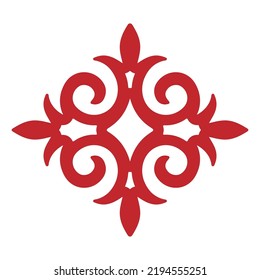 Template of an arbitrary oriental ornament for creative ideas. Flat style