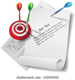 Template with architectural design elements and darts for your business site