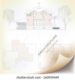 Template with architectural design elements for your business site 