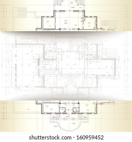 Template with architectural design elements for your business site 