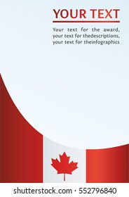 template for the award, an official document with Canadian flag