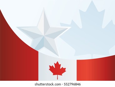 template for the award, an official document with a flag and a symbol of Canada