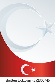 template for the award, an official document with a flag and a symbol of the Republic of Turkey