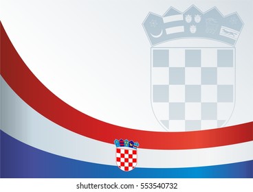 template for the award, an official document with a flag and a symbol of the Republic of Croatia