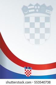 template for the award, an official document with a flag and a symbol of the Republic of Croatia