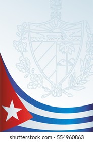 template for the award, an official document with a flag and a symbol of the Republic of Cuba