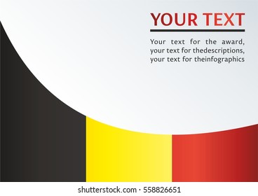 template for the award, an official document with the flag of Belgium