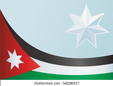template for the award, an official document with the flag of The Hashemite Kingdom of Jordan