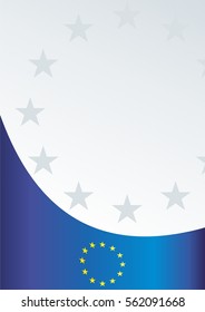 the template for the award, an official document with the flag and symbol of the Council Of Europe