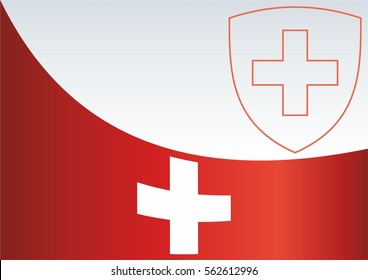 the template for the award, an official document with the flag and symbol of the Swiss Confederation