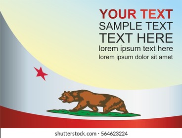 template for the award, an official document with the flag of the state of California