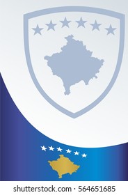 the template for the award, an official document with the flag and symbol of the Republic Of Kosovo