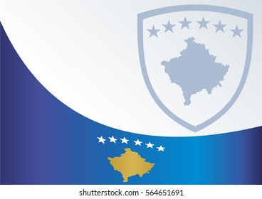 the template for the award, an official document with the flag and symbol of the Republic Of Kosovo