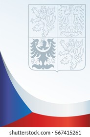 the template for the award, an official document with the flag and symbol of Czech Republic