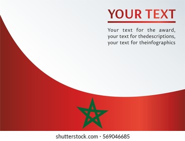 the template for the award, an official document with the flag of Kingdom of Morocco