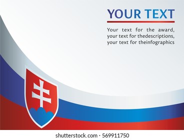 the template for the award, an official document with the flag of Slovak Republic