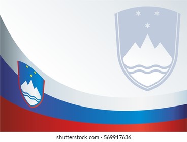 the template for the award, an official document with the flag and symbol of Republic of Slovenia