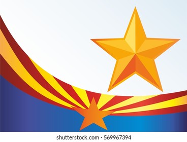 the template for the award, an official document with the flag of the State of Arizona