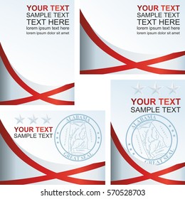 the template for the award, an official document with the flag of Alabama