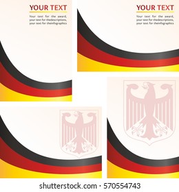the template for the award, an official document with the flag of Federal Republic of Germany