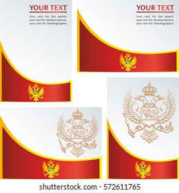the template for the award, an official document with the flag and symbol of Montenegro