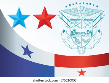 the template for the award, an official document with the flag and symbol of Republic of Panama