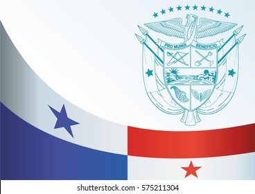 the template for the award, an official document with the flag and symbol of Republic of Panama