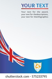 the template for the award, an official document with the flag and symbol of Anguilla