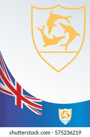 the template for the award, an official document with the flag and symbol of Anguilla