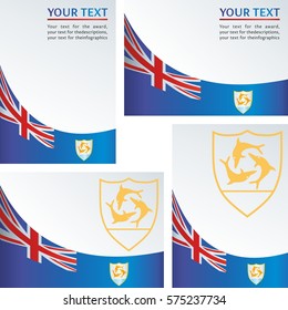 the template for the award, an official document with the flag and symbol of Anguilla