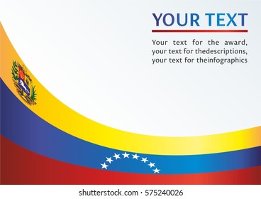 the template for the award, an official document with the flag of Bolivarian Republic of Venezuela