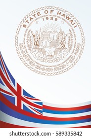 template for the award, an official document with the flag of Hawaii