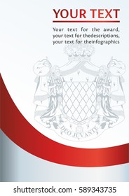 template for the award, an official document with the flag and symbol of Principality of Monaco