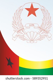 template for the award, an official document with the flag and symbol of Republic of Guinea-Bissau
