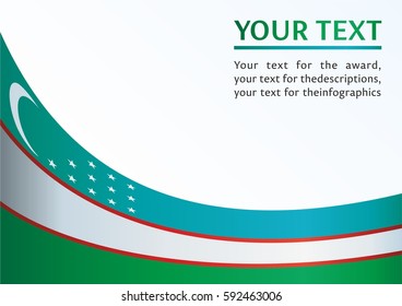template for the award, an official document with the flag of Republic of Uzbekistan