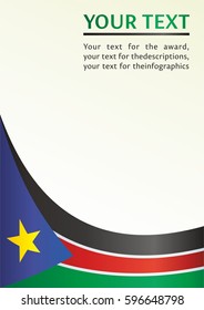 template for the award, an official document with a flag of the Republic of South Sudan