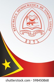 template for the award, an official document with the flag and symbol of Democratic Republic of Timor-Leste