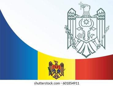 template for the award, an official document with the flag and symbol of Republic of Moldova