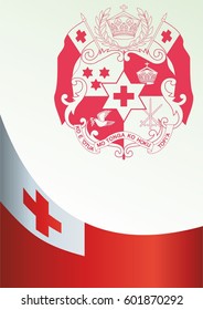 template for the award, an official document with the flag and symbol of Kingdom of Tonga