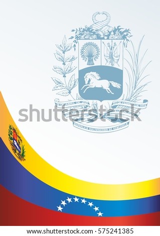 the template for the award, an official document with the flag and symbol of Bolivarian Republic of Venezuela