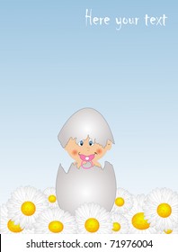 template for baby arrival greeting card